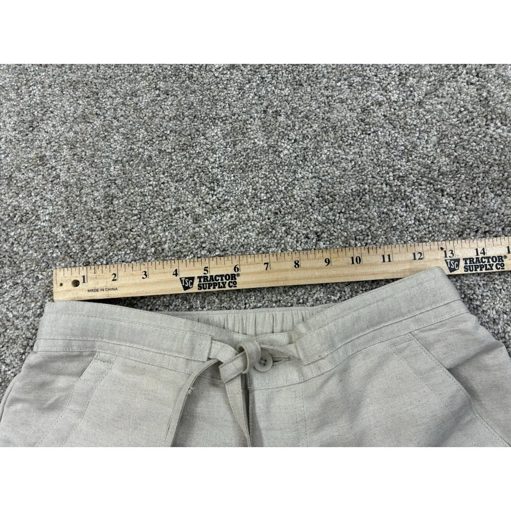 Cubavera Men's Linen Blend Casual Drawstring Pants Beige Small (28-30) #0405